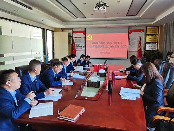 楊曉彬到徽鹽地產(chǎn)六安項目黨支部督導2020年度組織生活會